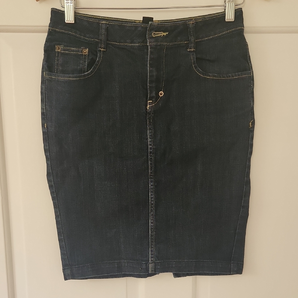 Denim Pencil Skirt